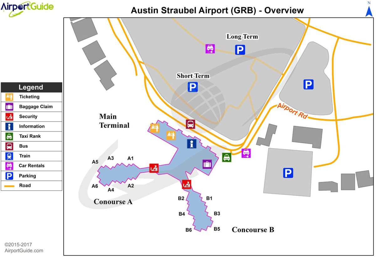 Austin airport terminal hartă