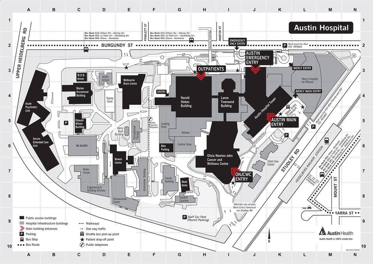 harta Austin spital