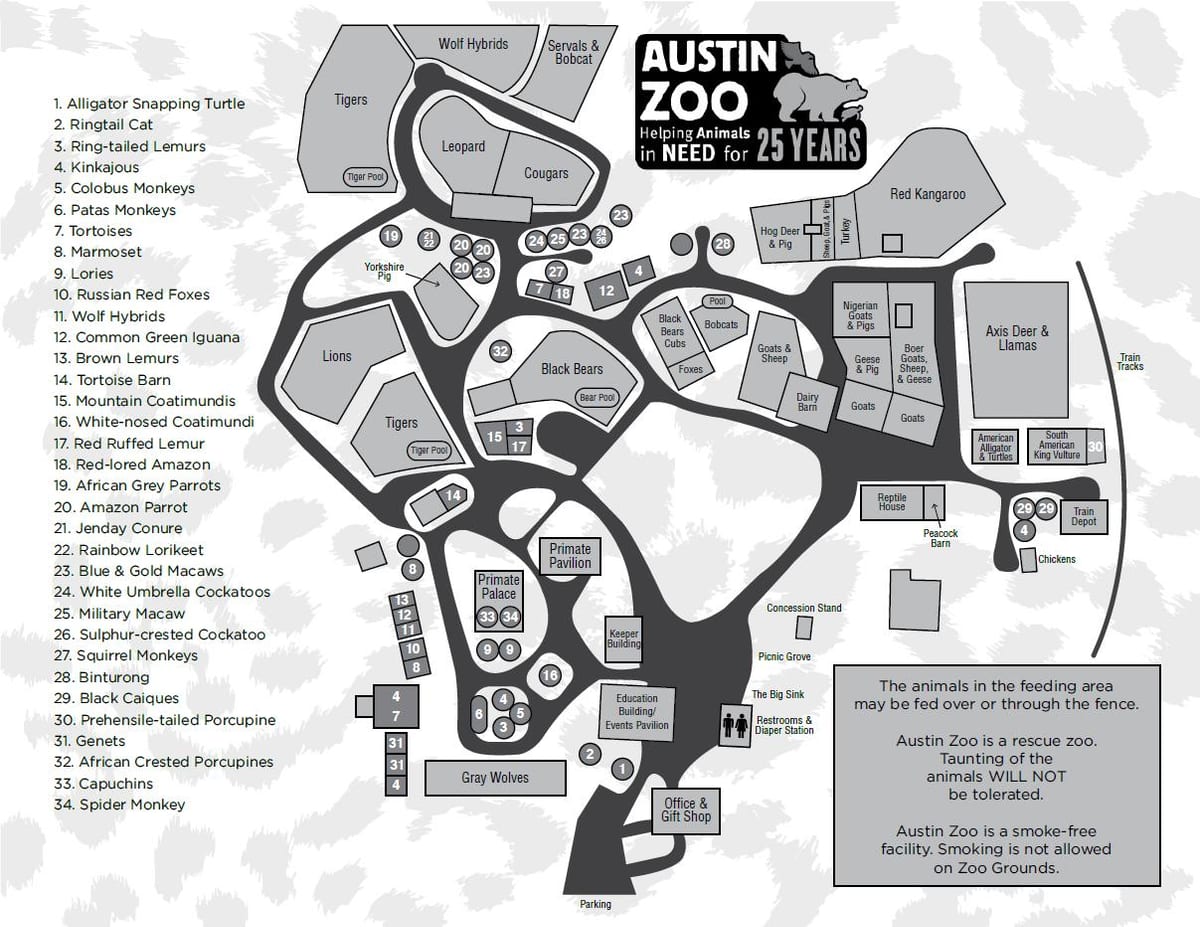 harta Austin zoo