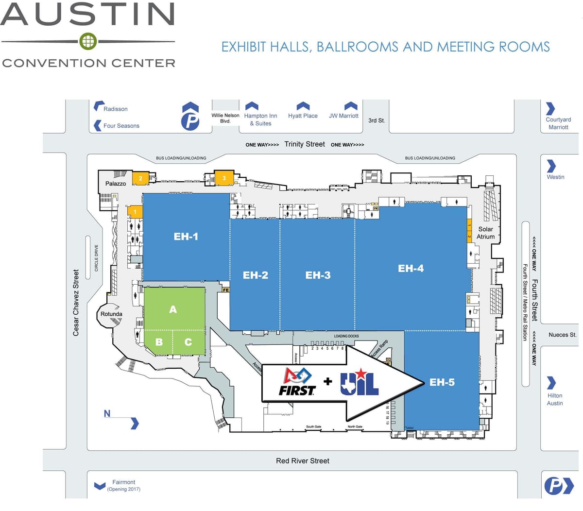 harta Austin convention center