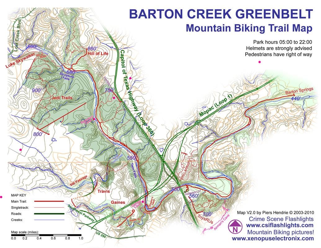 greenbelt harta Austin