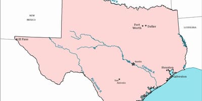 Texas, Austin arată hartă